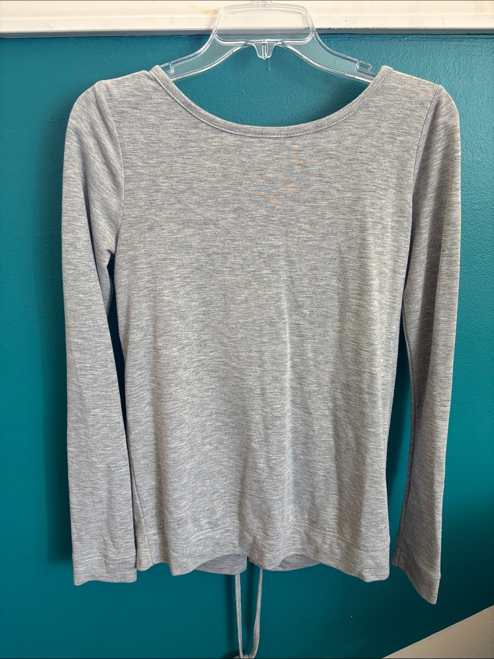 Staccato Light Gray Long Sleeve Scoop Neck Top